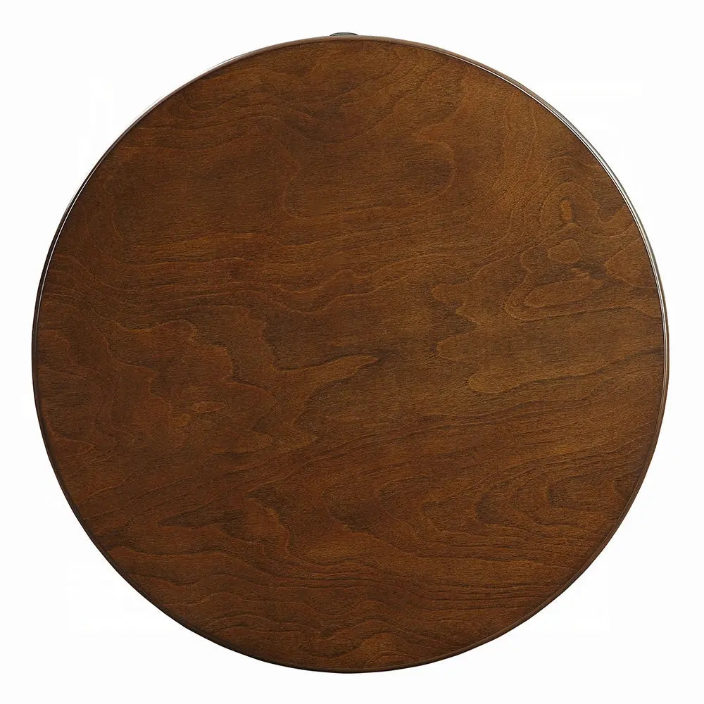 Alysa Accent Table with Drawer and Shelf, Round Side Table for Living Room Acme Furniture