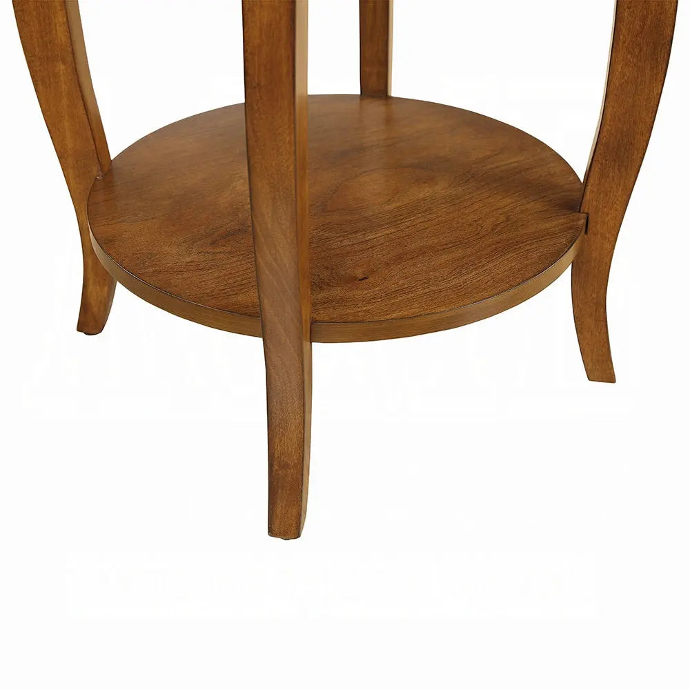 Alysa Accent Table with Drawer and Shelf, Round Side Table for Living Room Acme Furniture