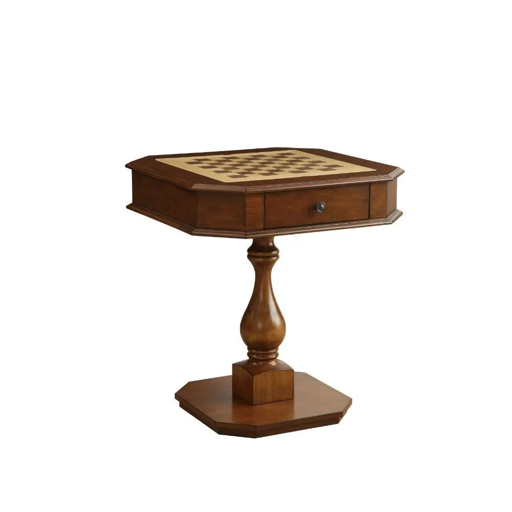 Bishop Game Table in Cherry Finish with Reversible 3-in-1 Game Tray Acme Furniture