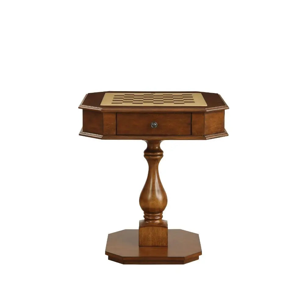 Bishop Game Table in Cherry Finish with Reversible 3-in-1 Game Tray Acme Furniture