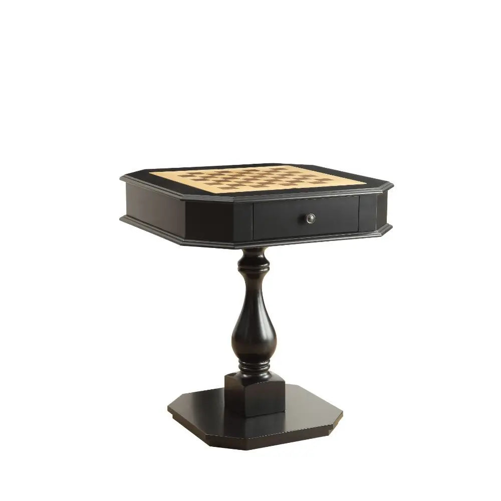 Bishop Game Table in Black Finish with Reversible 3-in-1 Game Tray Acme Furniture