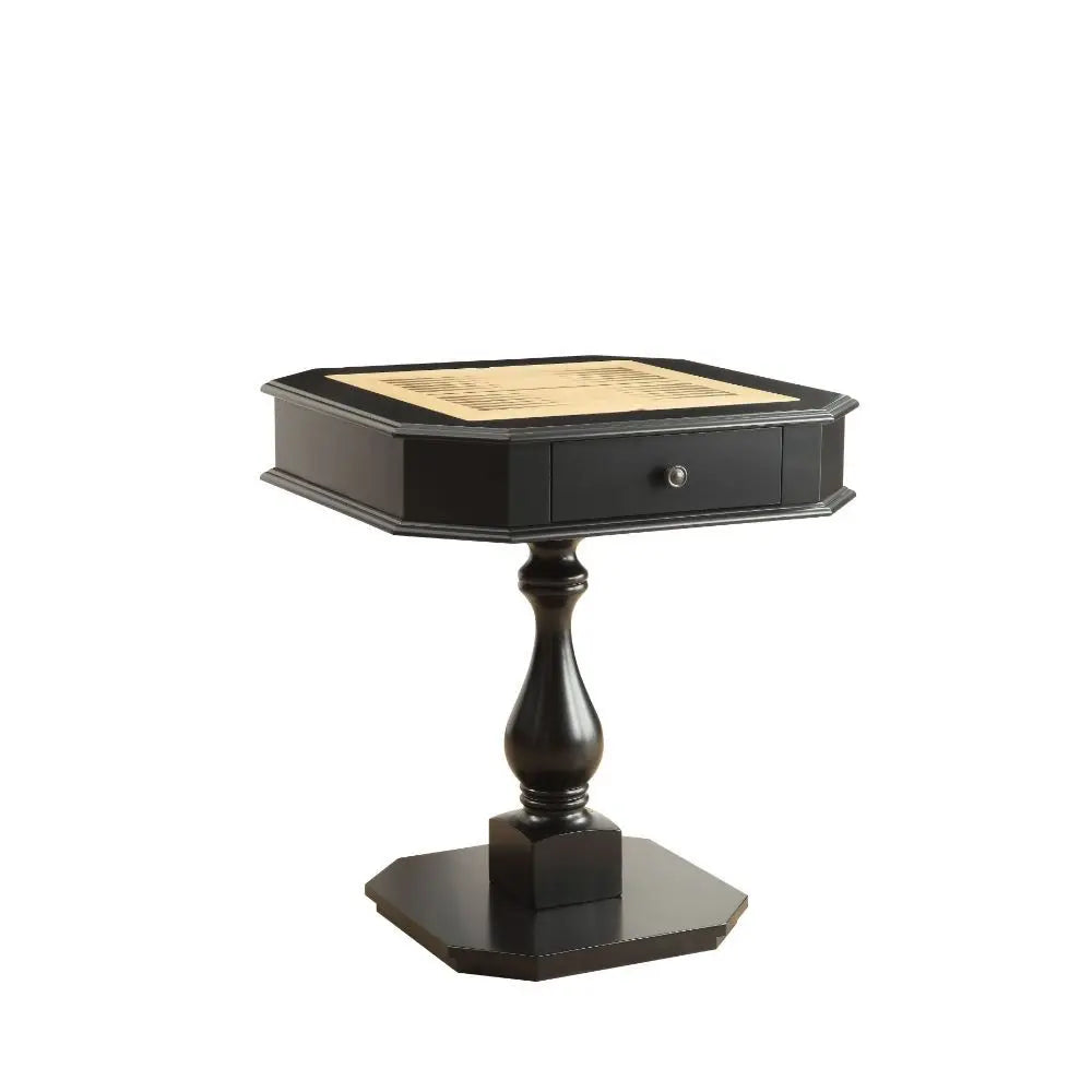 Bishop Game Table in Black Finish with Reversible 3-in-1 Game Tray Acme Furniture