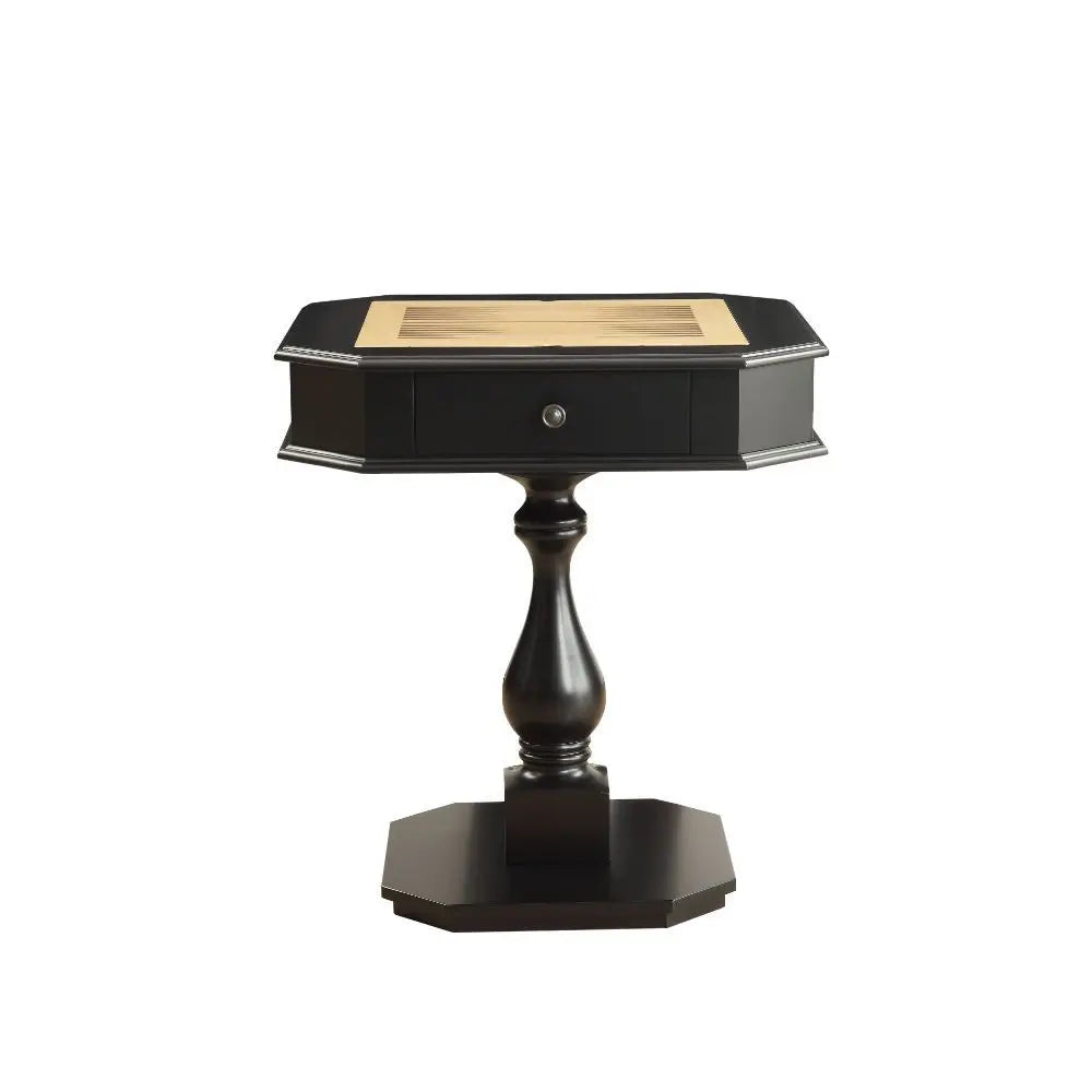 Bishop Game Table in Black Finish with Reversible 3-in-1 Game Tray Acme Furniture