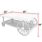 Francie Rectangular Wooden Coffee Table with Shelf in Oak and Antique Gray