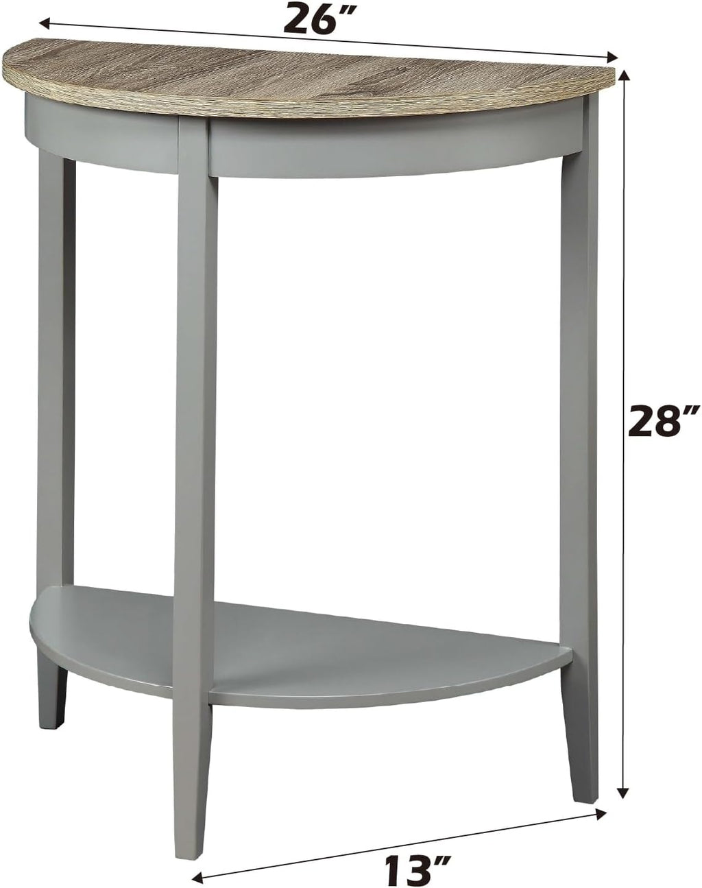 Justino Wooden Console Table with Bottom Shelf