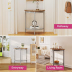 Justino Wooden Console Table with Bottom Shelf