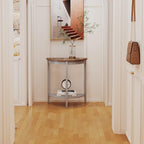 Justino Wooden Console Table with Bottom Shelf