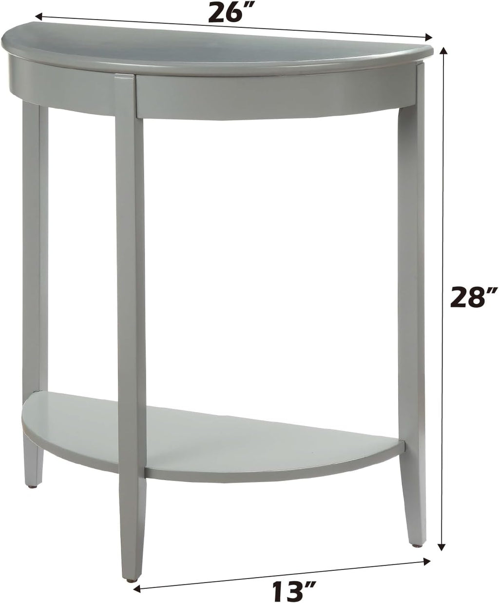 Justino Wooden Console Table with Bottom Shelf
