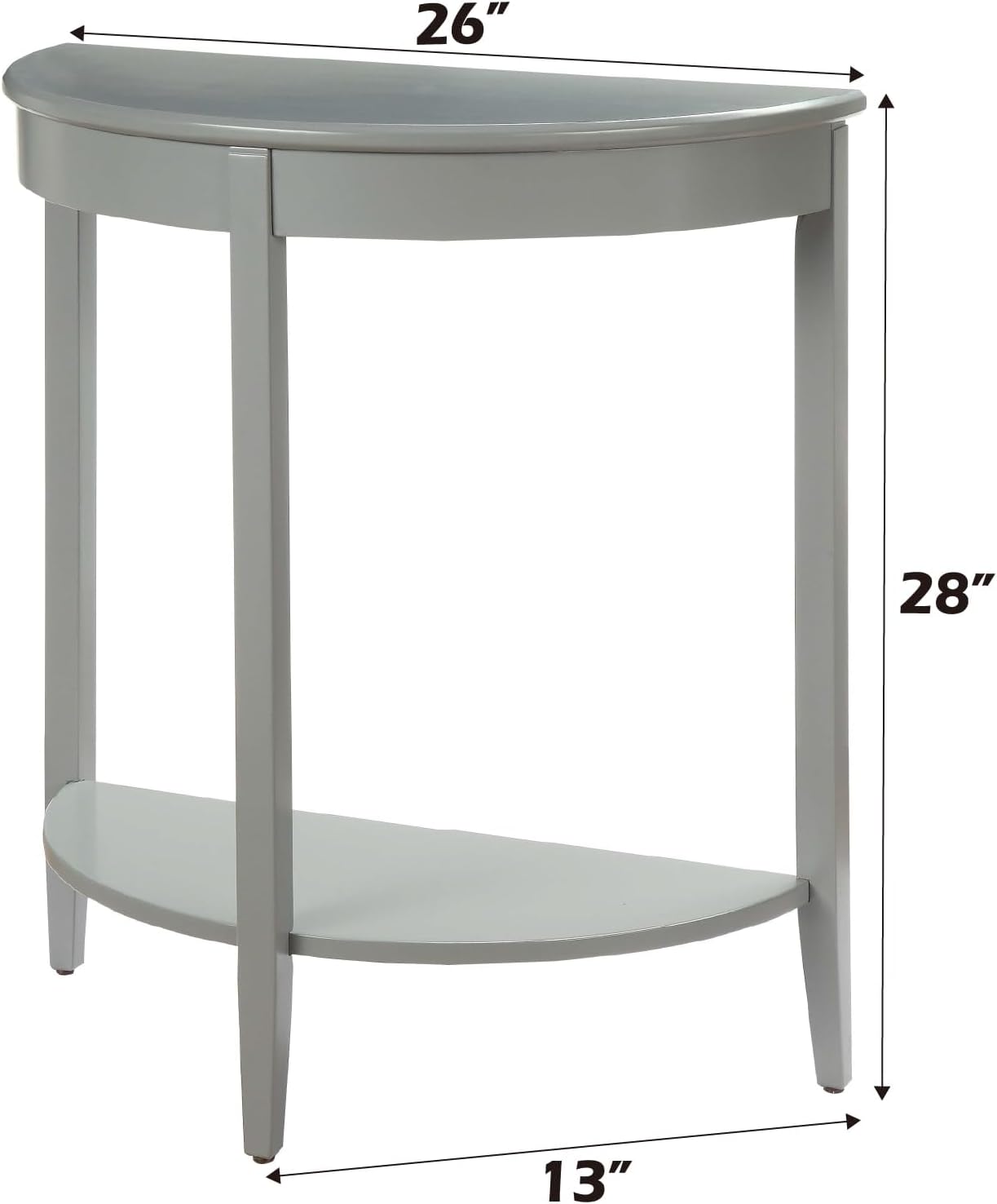 Justino Wooden Console Table with Bottom Shelf