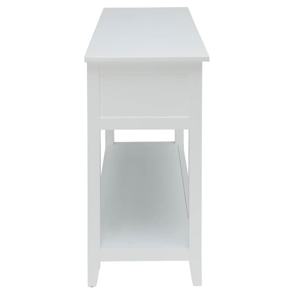 Flavius 2-Drawer Wooden Console Table 2 basket drawer with Open Shelf Space