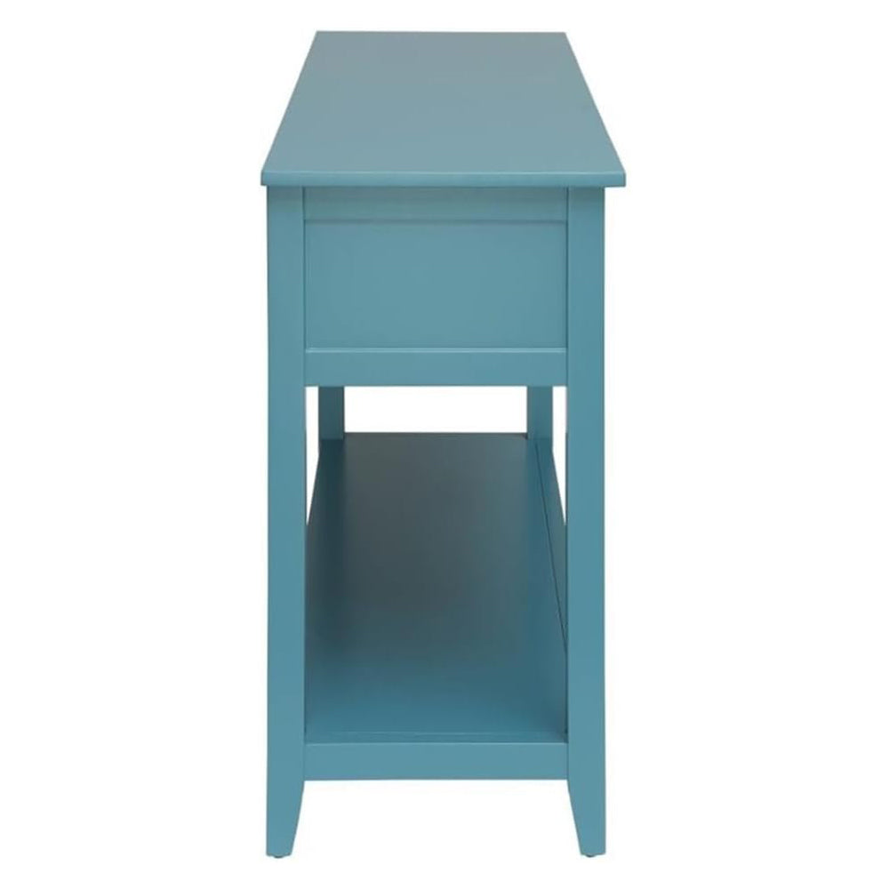 Flavius 2-Drawer Wooden Console Table 2 basket drawer with Open Shelf Space