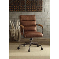 Harith Genuine Leather Swivel Office Chair in Antique Ebony, Executive Adjustable Chair with Casters Acme Furniture