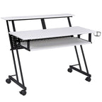 Suitor Wooden Top Music Recording Studio Desk in White Acme Furniture