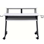 Suitor Wooden Top Music Recording Studio Desk in White Acme Furniture
