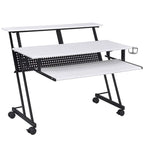 Suitor Wooden Top Music Recording Studio Desk in White Acme Furniture