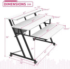Suitor Wooden Top Music Recording Studio Desk in White Acme Furniture