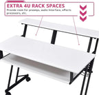Suitor Wooden Top Music Recording Studio Desk in White Acme Furniture