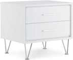Deoss Wooden Rectangular 2-Drawer Nightstand with V Shaped Legs Acme Furniture