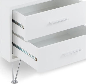 Deoss Wooden Rectangular 2-Drawer Nightstand with V Shaped Legs Acme Furniture