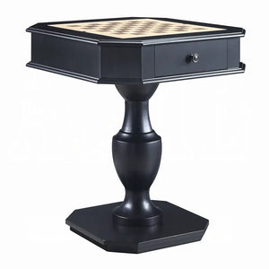Bishop Game Table in Black Finish with 3-in-1 Reversible Game Tray Acme Furniture