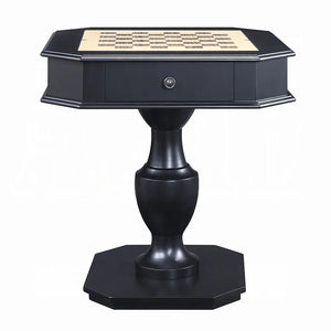 Bishop Game Table in Black Finish with 3-in-1 Reversible Game Tray Acme Furniture