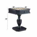 Bishop Game Table in Black Finish with 3-in-1 Reversible Game Tray Acme Furniture