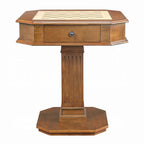 Bishop Game Table in Cherry Finish with 3-in-1 Reversible Game Tray and Fluted Pedestal Acme Furniture