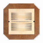 Bishop Game Table in Cherry Finish with 3-in-1 Reversible Game Tray and Fluted Pedestal Acme Furniture