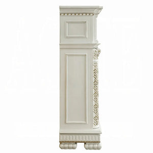 Baroque Bone White Electric Fireplace - 59" with Remote Control and Realistic Flames Acme Furniture