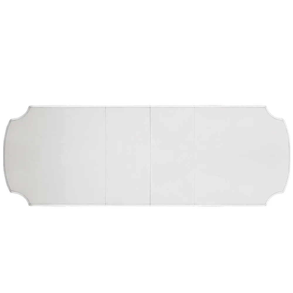 Baroque Bone White Double Pedestal Dining Table - 136" with Extension Leaves Acme Furniture