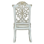 Baroque Bone White Dining Chair - Floral Backrest with Padded Seat and Tapered Legs Acme Furniture