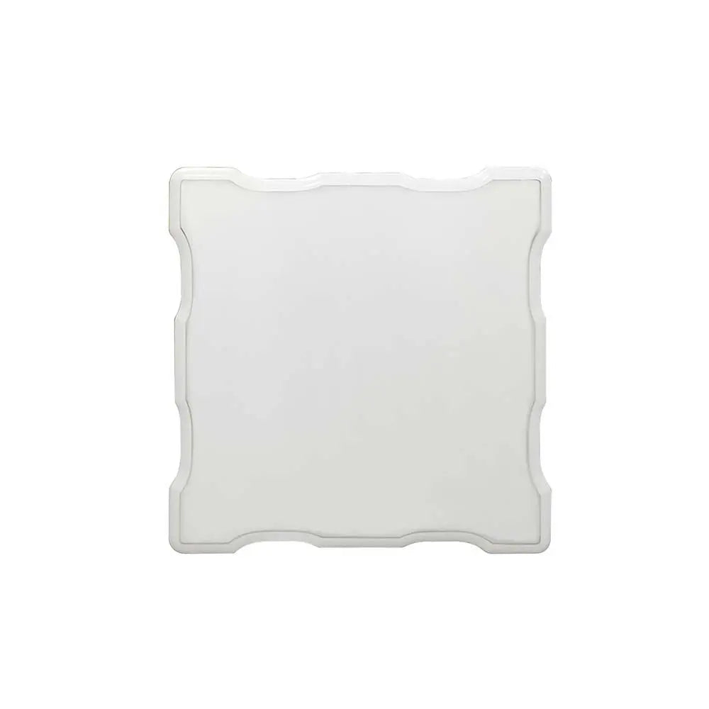 Baroque Bone White Side Table - Square with Scrolled Legs and Decor Trim Acme Furniture