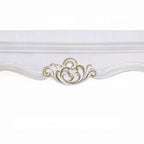Baroque Bone White Sofa Table - 58" Rectangular with Scrolled Legs and Shelf Acme Furniture