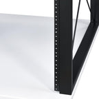 Music Desk, Included Wheels, Multiple Functional & Storage Spaces, in White and Black Finish