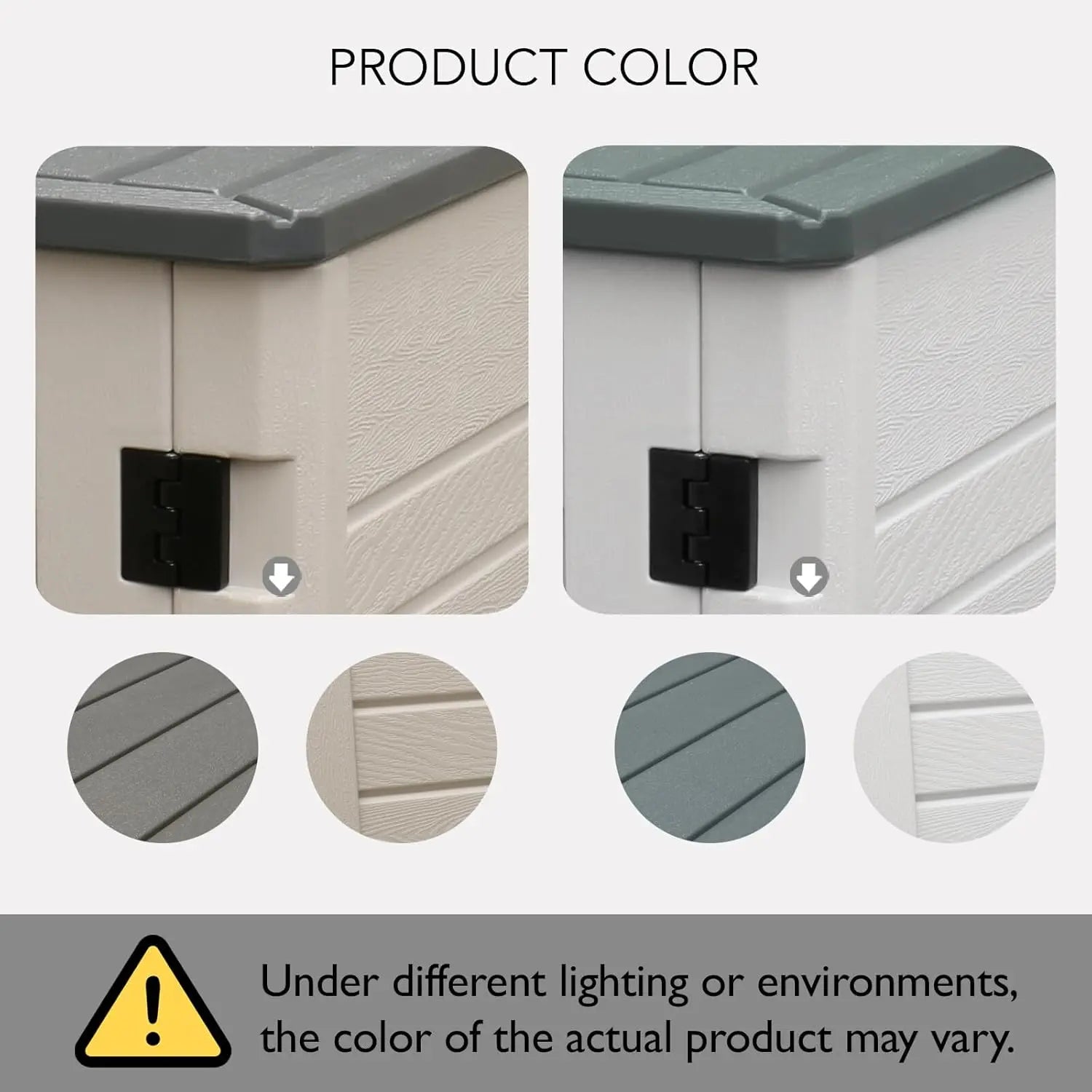 4ft x 2.5ft 35 Cu Ft Outdoor Storage Shed, Waterproof Resin Horizontal Storage Box with Lid & Lockable Doors for Backyard Garden Patio Pool Shopmurai