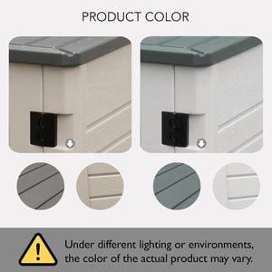 4ft x 2.5ft 35 Cu Ft Outdoor Storage Shed, Waterproof Resin Horizontal Storage Box with Lid & Lockable Doors for Backyard Garden Patio Pool Shopmurai
