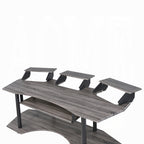 Music Recording Studio Desk in Black Oak