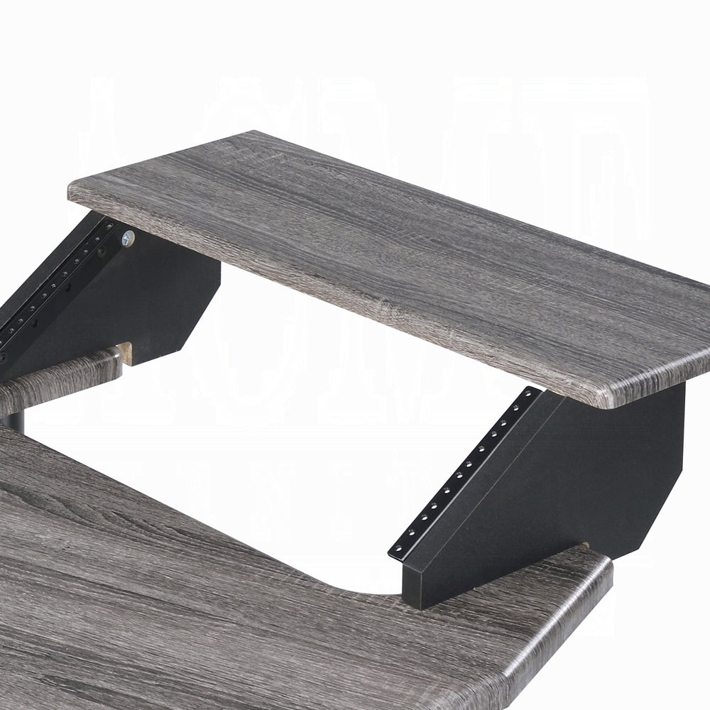 Music Recording Studio Desk in Black Oak