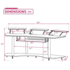 Music Recording Studio Desk in Black Oak