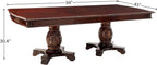 Chateau de Ville Espresso Double Pedestal Extension Dining Table – Timeless Luxury for Large Gatherings