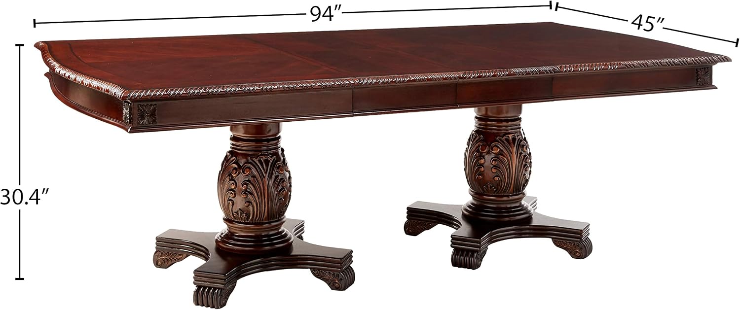 Chateau de Ville Espresso Double Pedestal Extension Dining Table – Timeless Luxury for Large Gatherings