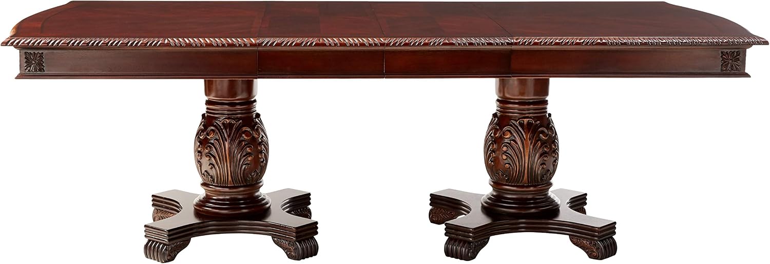 Chateau de Ville Espresso Double Pedestal Extension Dining Table – Timeless Luxury for Large Gatherings