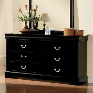 Louis Philippe III 6-Drawer Dresser, Classic Wooden Bedroom Storage Acme Furniture