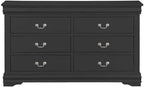 Louis Philippe III 6-Drawer Dresser, Classic Wooden Bedroom Storage Acme Furniture