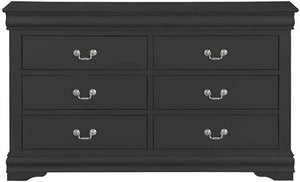 Louis Philippe III 6-Drawer Dresser, Classic Wooden Bedroom Storage Acme Furniture