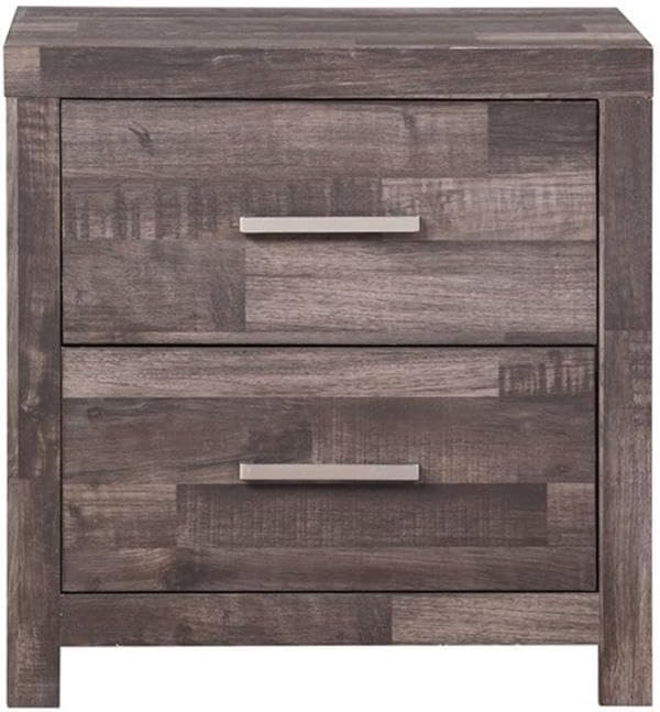 Juniper Modern Composite Wood 2-Drawer Bedroom Nightstand in Dark Cherry