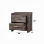 Juniper Modern Composite Wood 2-Drawer Bedroom Nightstand in Dark Cherry