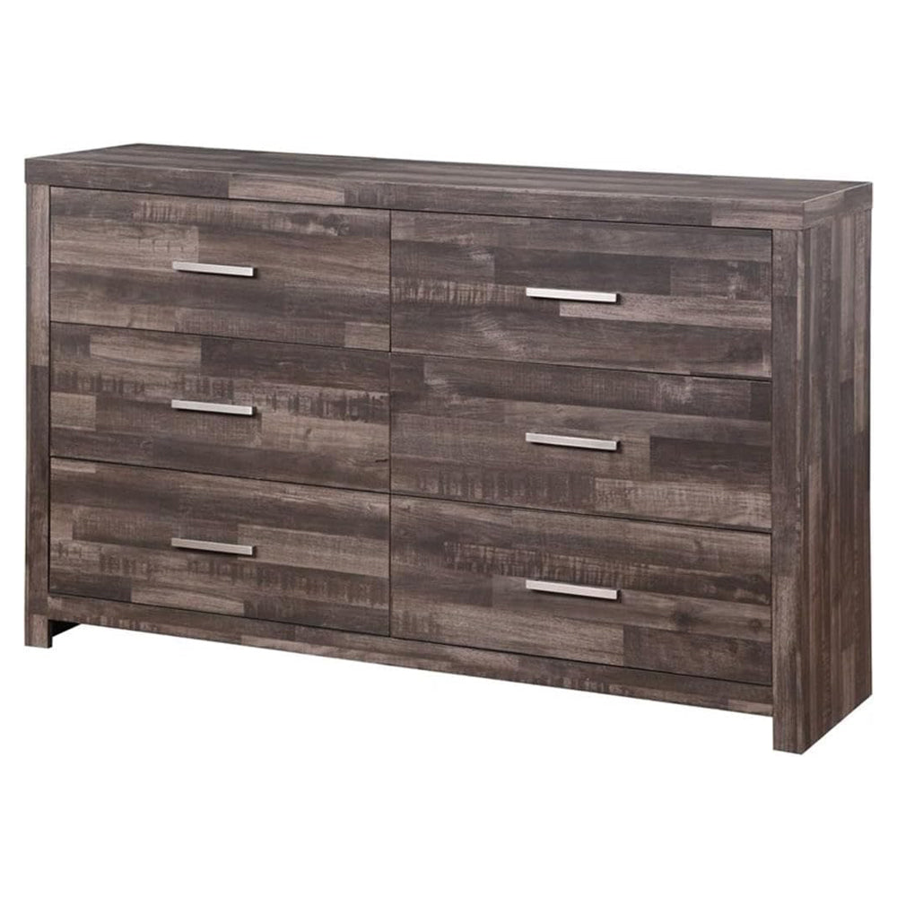 Juniper Modern Composite Wood 6-Drawer Bedroom Dresser in Dark Cherry