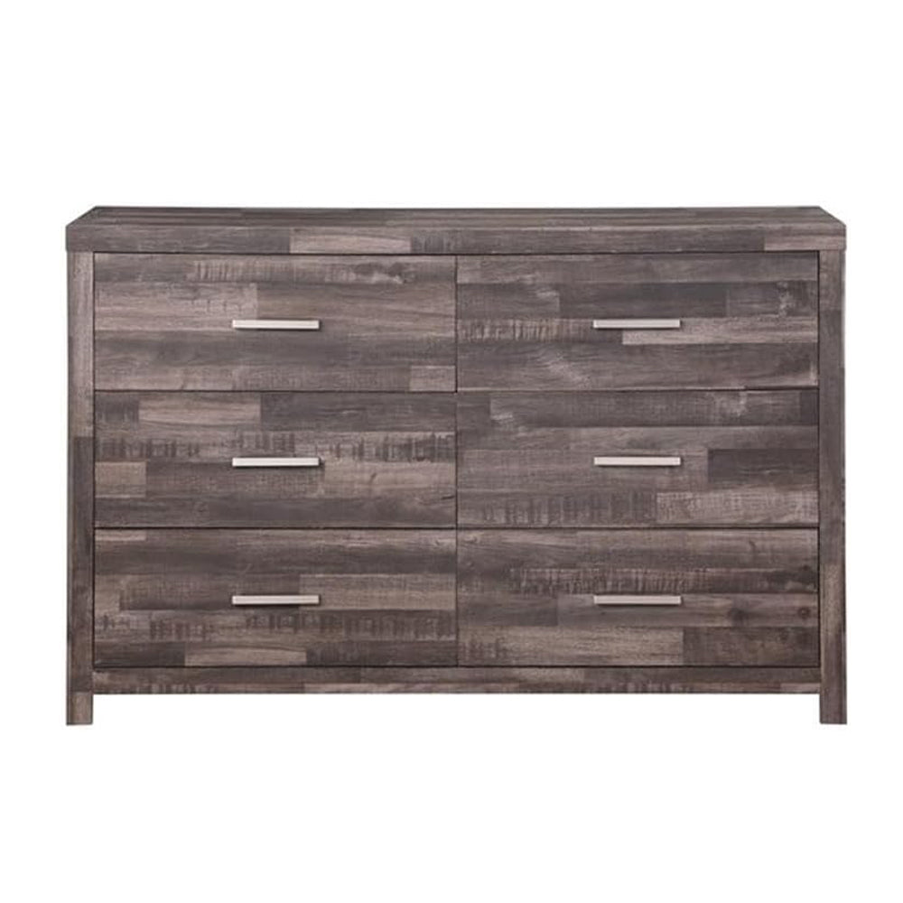 Juniper Modern Composite Wood 6-Drawer Bedroom Dresser in Dark Cherry