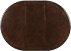 Chateau de Ville Espresso Single Pedestal Extension Dining Table – Round Parquet Top with Ornate Carvings